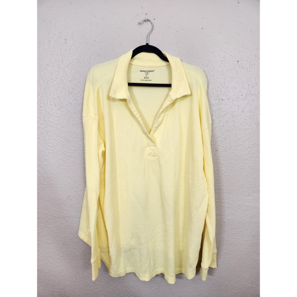 Woman Within‎ Waffle Knit Tunic Top Long Sleeve Collared Pullover Plus Size 2X - Picture 1 of 6